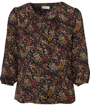 Petite Autumn Ditsy Print Blouse