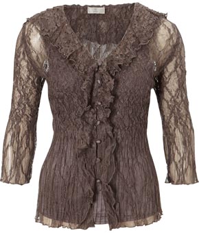 Petite Lace Crinkle Blouse