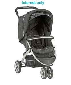 petite Star Whirl Black 3 Wheeler Stroller