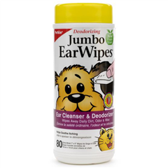 Petkin Jumbo Ear Wipes 80 Wipe Tub by Petkin