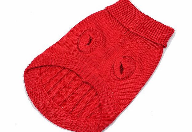 PetKissy Red Cute Pet Puppy Cat Dog Warm Jumper Sweater Knitwear Coat Apparel Clothes M,Back Length 32CM.