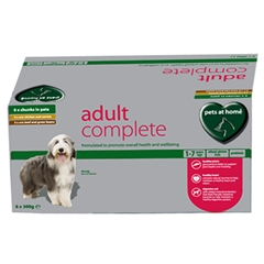 Adult Dog Food Tray with Chicken and Beef in Pate 300gm 6 Pack