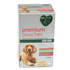 Pets at Home Adult Premium Pouch Dog Food Mixed Variety 150gm 4 Pack