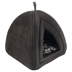Pets at Home Black and#38; White Flower Igloo Cat Bed by Pets at Home