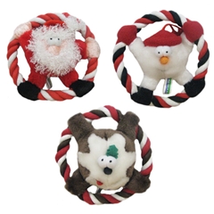 Pets at Home Christmas Plush Frisbee Puppy Toy by Pets at Home