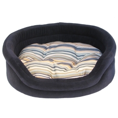 Pets at Home Extra Large Striped Oval Dog Bed by Pets at Home