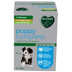 Pets at Home Fine Pate Puppy Food Tray 150gm 6 Pack