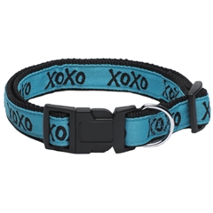 Pets at Home Large Blue XOXO Dog Collar 40-66cm (16-26in) by Pets at Home