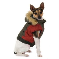 Pets at Home Large Green Parka Coat for Dogs by Pets at Home