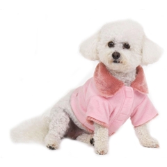 Medium Pink Fleece Dog Coat by Pets at Home