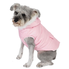 Medium Pink Parka Dog Coat by Pets at Home