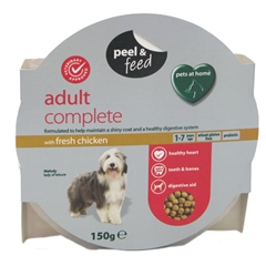 Pets at Home Peel and#38; Feed Adult Complete Dog Food with Chicken 150gm
