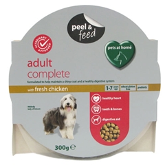 Pets at Home Peel and#38; Feed Adult Complete Dog Food with Chicken 300gm