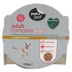 Pets at Home Peel and#38; Feed Light Adult Complete Dog Food with Chicken 150gm