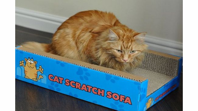PetzTrendz Cat Scratch Sofa Lounge including free cat-nip - Cardboard Scratcher Post