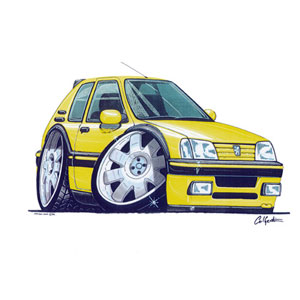 peugeot 205 - Yellow T-shirt
