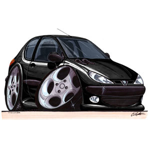 peugeot 206 - Black Kids T-shirt
