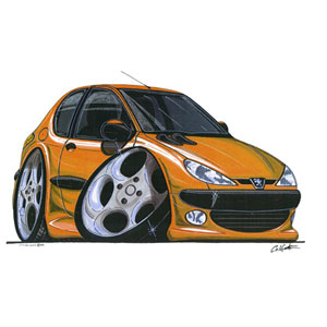peugeot 206 - Orange T-shirt