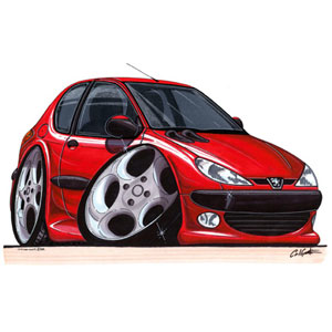 peugeot 206 - Red Kids T-shirt