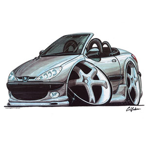 peugeot 206CC - Silver Kids T-shirt