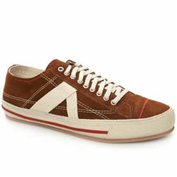 Male P F Number 5 Suede Upper Fashion Trainers in Tan