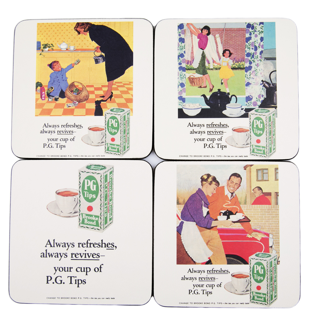 PG TIPS Set Of 4 Coasters