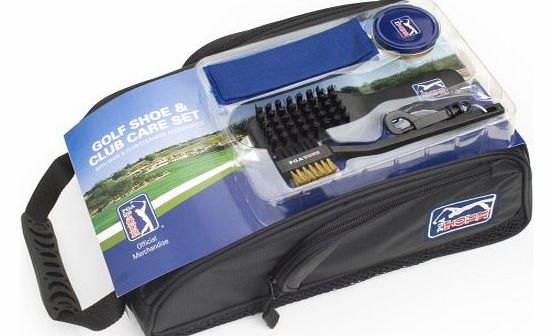 PGA Tour Shoe Bag With Club Cleaning Set