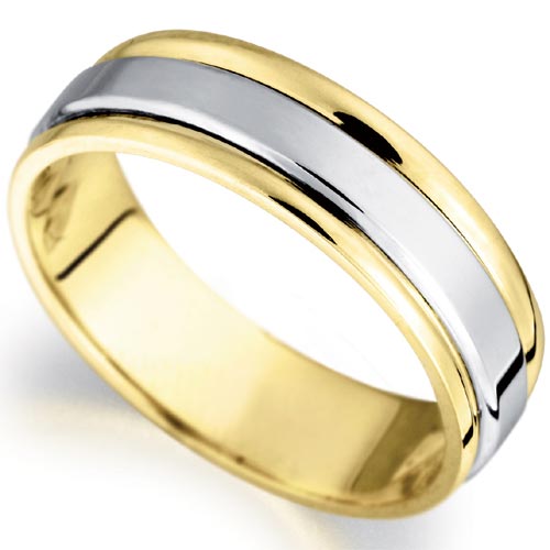 white and yellow gold wedding bands