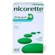 Pharmacy Nicorette Gum 105 pieces 2mg PLAIN - save