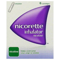 Nicorette Inhalator Starter Pack. 6 Cartridges.