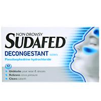 Pharmacy Sudafed Decongestant Tablets x12