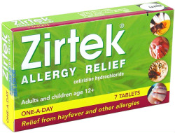 Pharmacy Zirtek Allergy Relief 7 Tablets