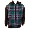 Plaid Check Hooded Jacket (Black)