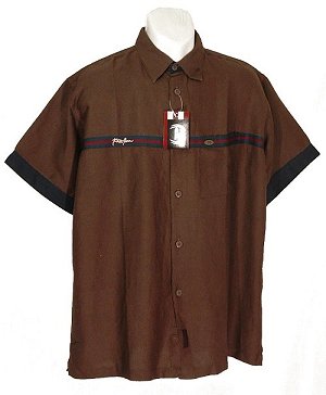 Phat Farm Short Sleeve Shirt Chocolate