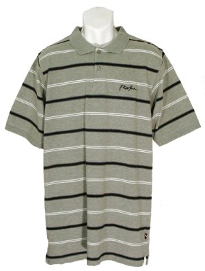 Phat Farm Stripe Polo Shirt Grey