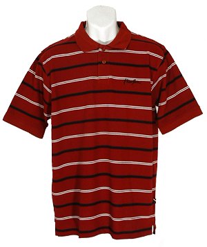 Phat Farm Stripe Polo Shirt Red