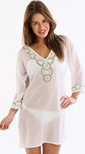 Phax, 1295[^]243692 Beachwear Embroidered Kaftan - White