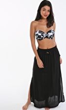 Phax, 1295[^]272950 Colour Mix Long Skirt - Black