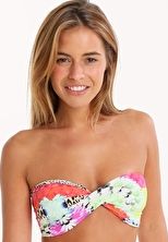 Phax, 1295[^]261619 Tropical Flowers Twist Bandeau Top - Multi