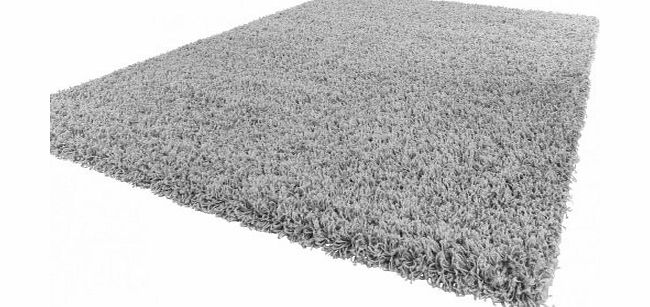 Shaggy Rug High Pile Long Pile Modern Carpet Uni Grey, Size:70x140 cm