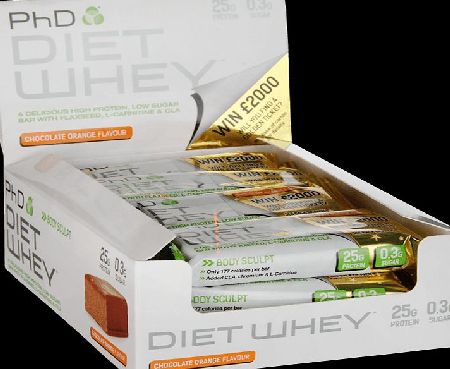 PhD Diet Whey Bar Chocolate Orange 12 x 50g -