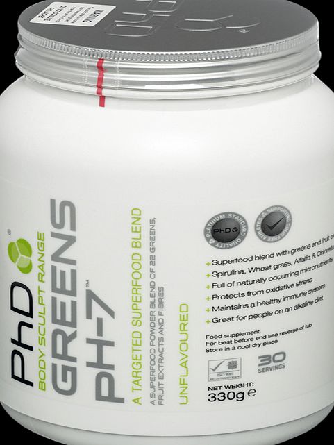 PhD Greens Ph-7 330g Powder - 330g 014131