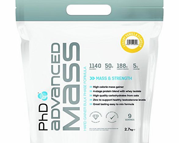 PhD Nutrition 2.7 kg Luxury Vanilla Advanced Mass Powder