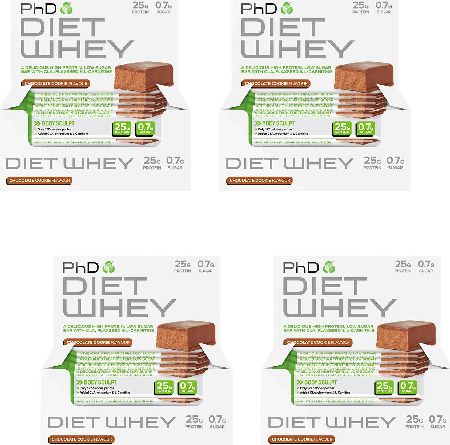 PhD Supplements, 2102[^]0139048 Diet Whey Bars Choc Cookie 12 x 50g x Fourpack