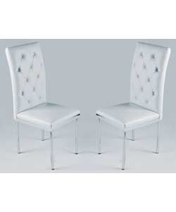 Philadelphia White Pair of Chairs