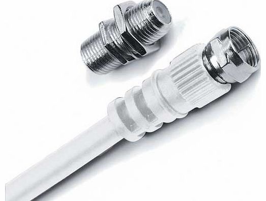 Philex White Satellite Extension Lead - 10m