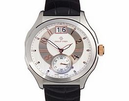 Prestige black alligator leather watch