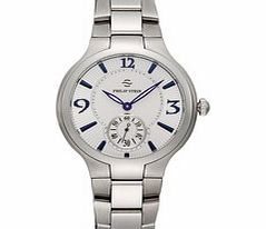 Signature Round silver-tone steel watch