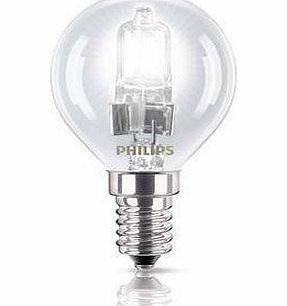 Philips 12 GLS 28w = 35w GOLF BALL E14 SES SMALL EDISON SCREW Halogen EcoClassic P45 Energy Saving Dimmable Light Bulb 220-240v
