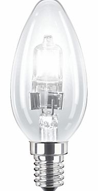 42W SES Halogen Classic Candle Bulb, Clear